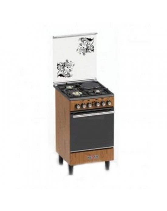 NEXUS NX-6050 50×60 COOKER – 3GAS+1ELECTRIC – WOOD FINISH